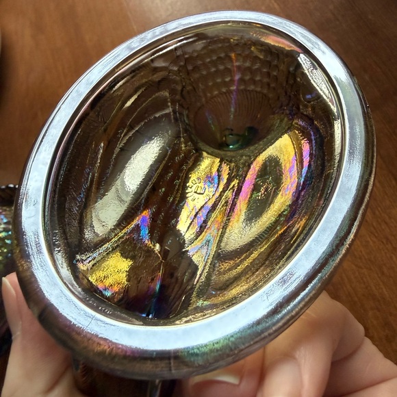 5 inch Rosso hen on nest. Titanium carnival - Picture 5 of 9